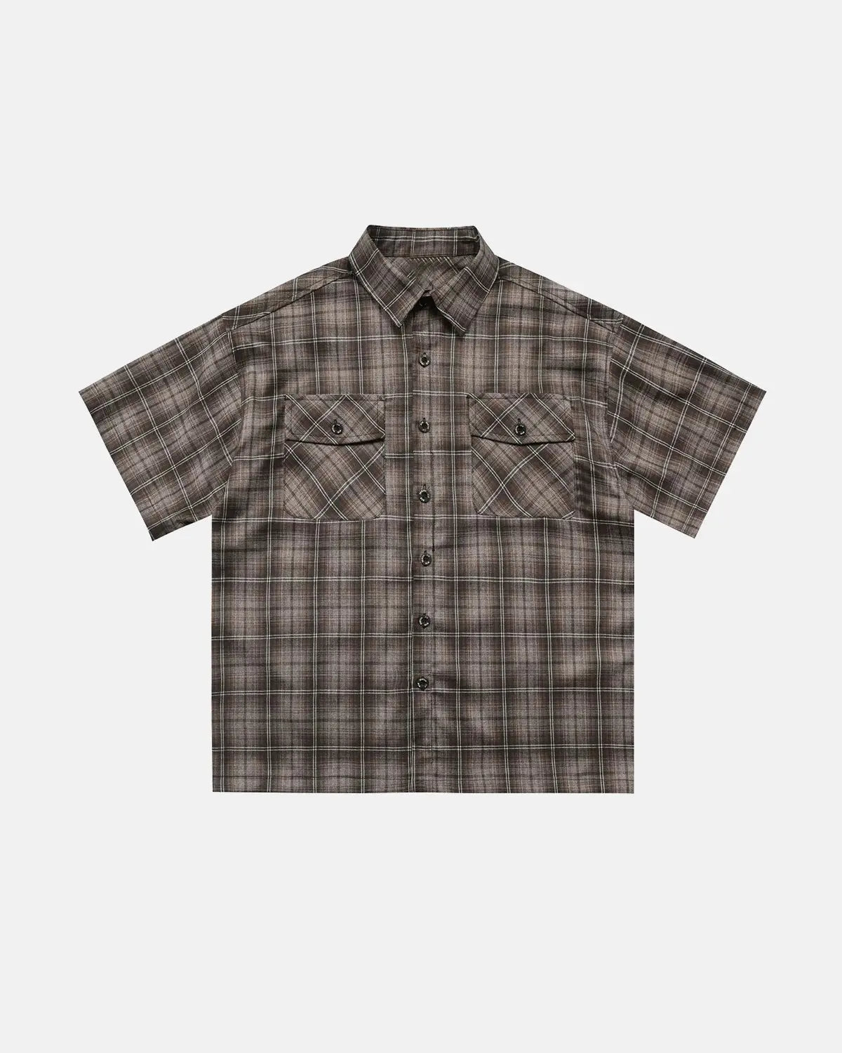 Plaid Script Embroidered Shirt | Inflation Streetwear