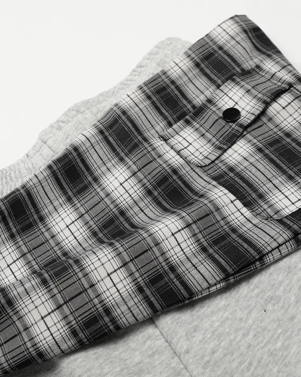 Plaid Layered Baggy Sweatpants | Inflation Streetwear