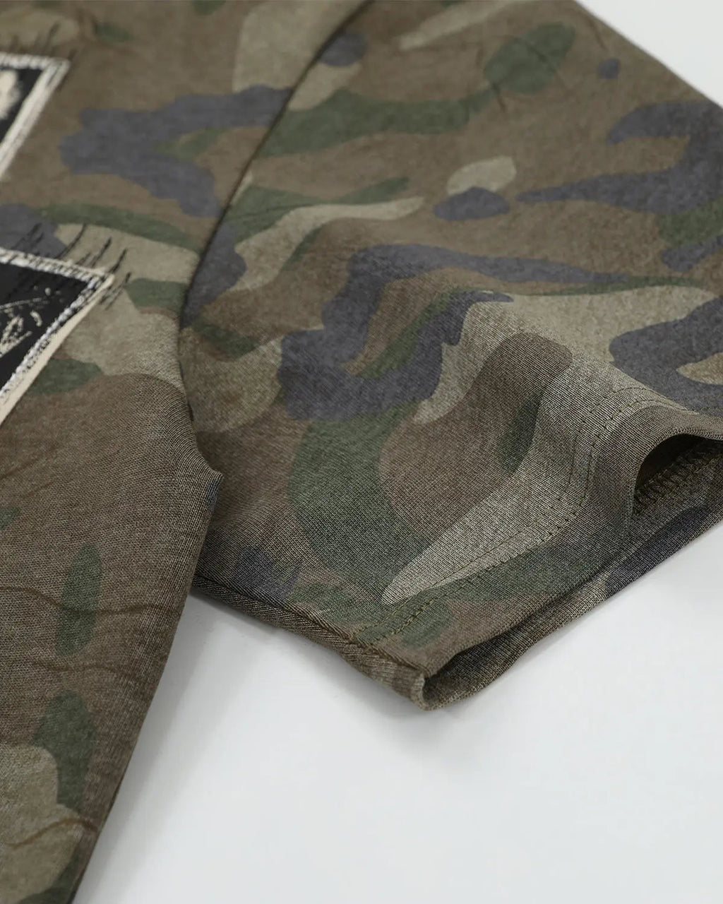Vintage Camo Patch Graphic T-Shirt | Inflation Streetwear
