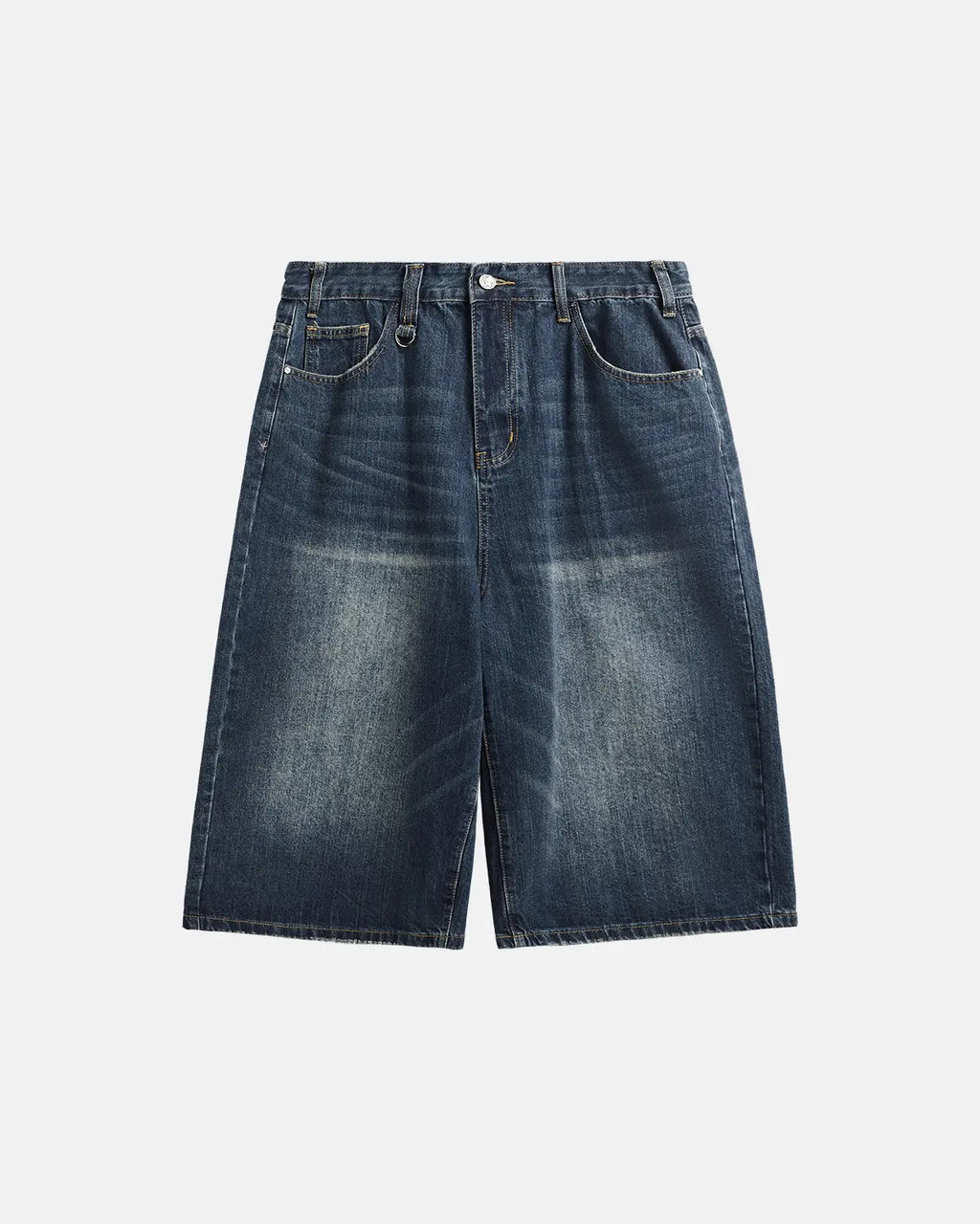 Acid Washed Longline Baggy Denim Jorts | Inflation Streetwear