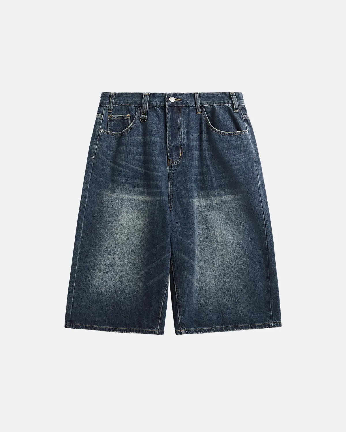 Acid Washed Longline Baggy Denim Jorts | Inflation Streetwear