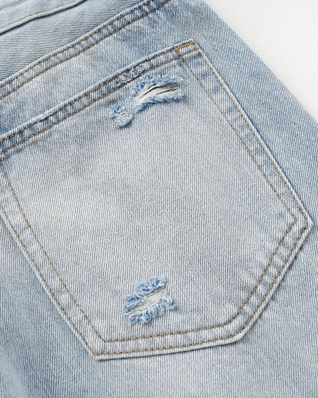 Double Waist Distressed Baggy Jeans | Inflation Streetwear