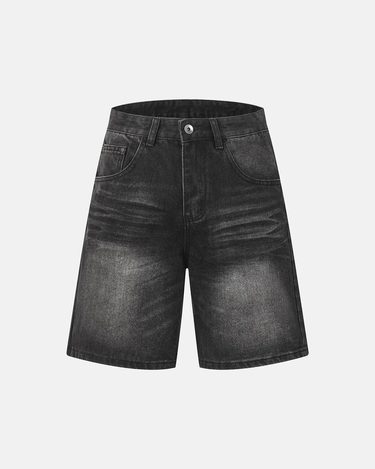 Mid-Length Washed Denim Shorts | Inflation Streetwear