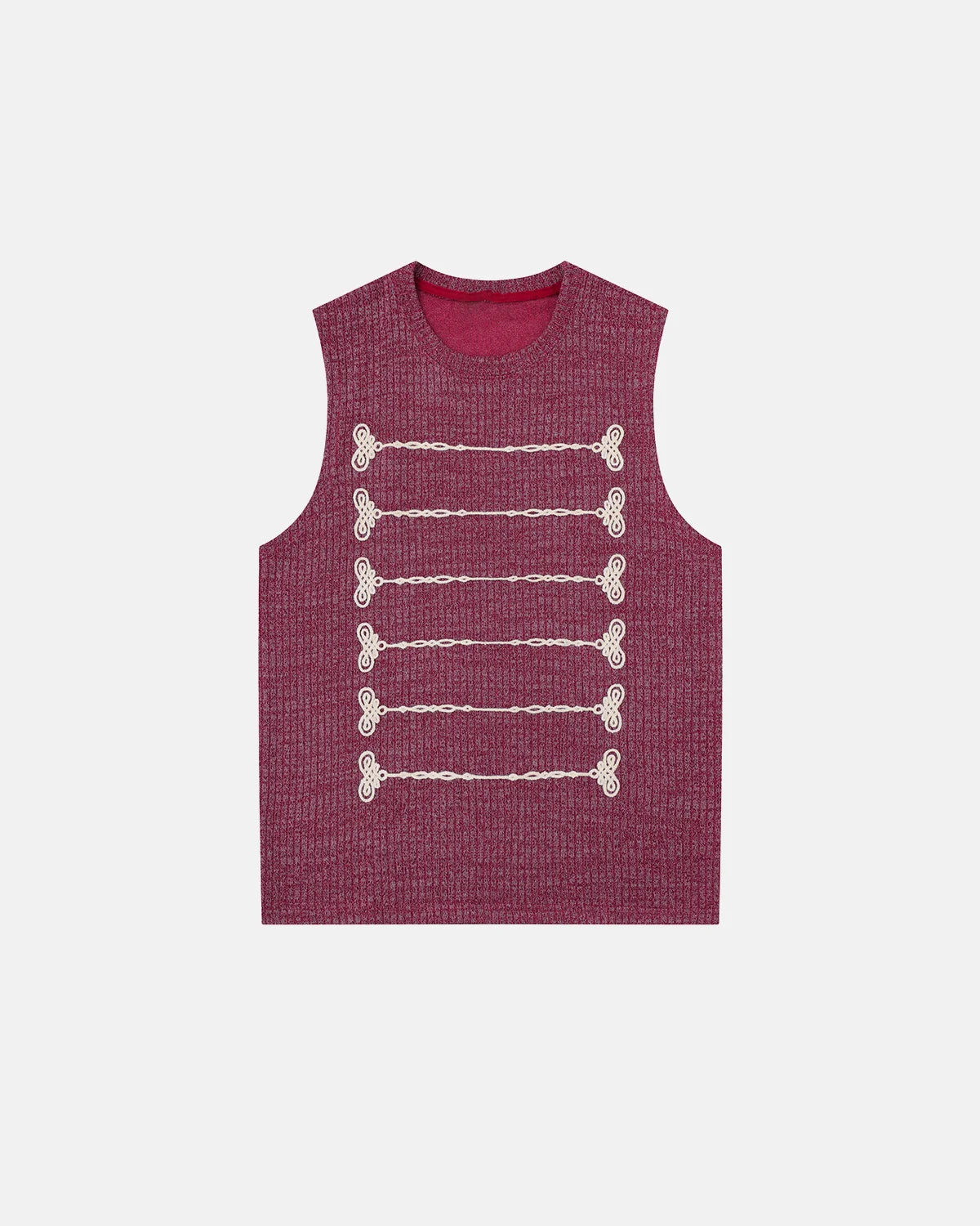 Embroidered Knit Tank Top | Inflation Streetwear