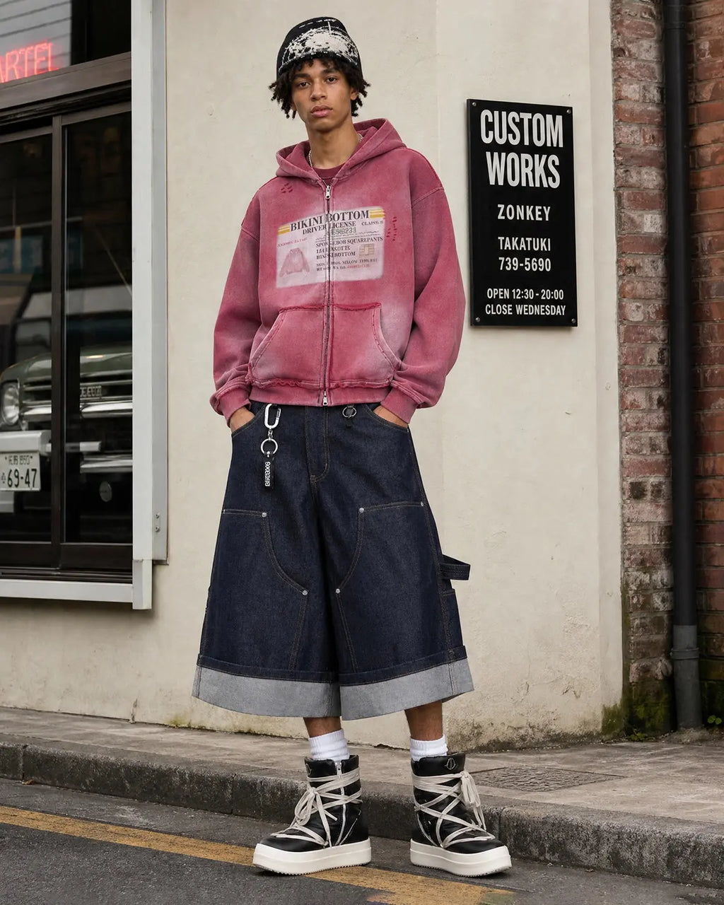 Graphic Ripped Washed Zip Up Hoodies | Inflation Streetwear