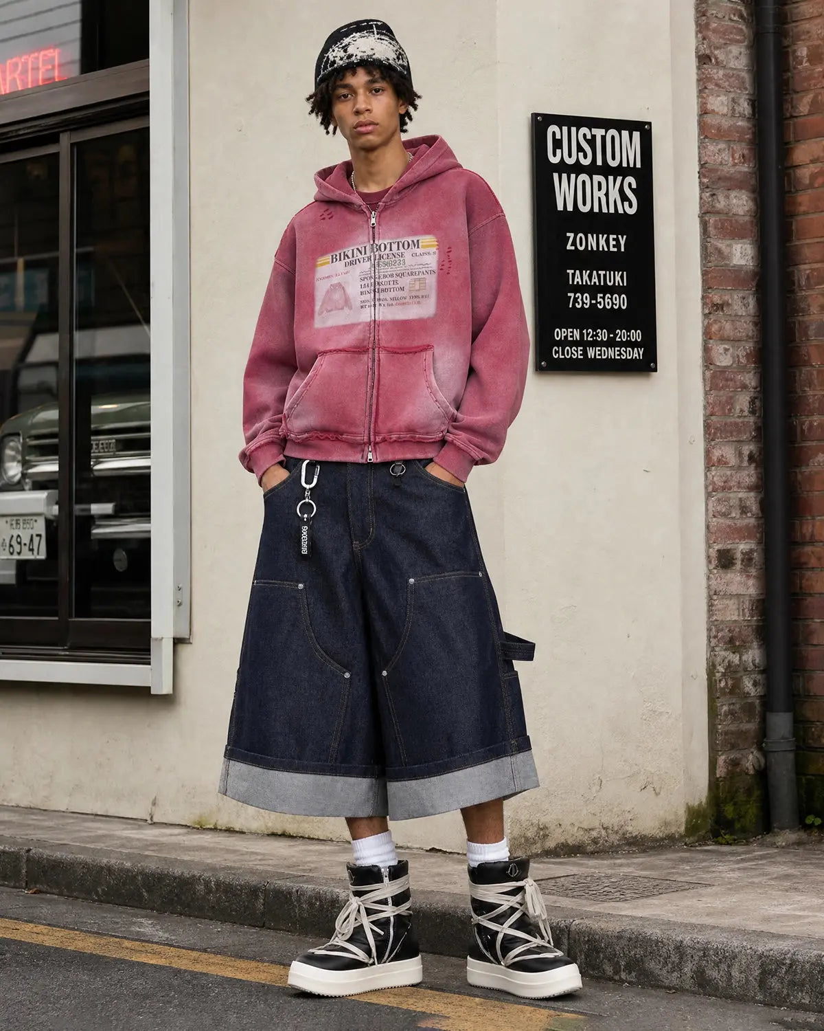 Graphic Ripped Washed Zip Up Hoodies | Inflation Streetwear
