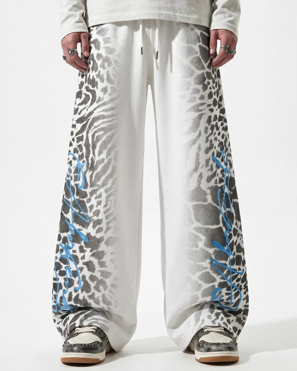 Leopard Graphic Barrel Sweatpants | Inflation Streetwear