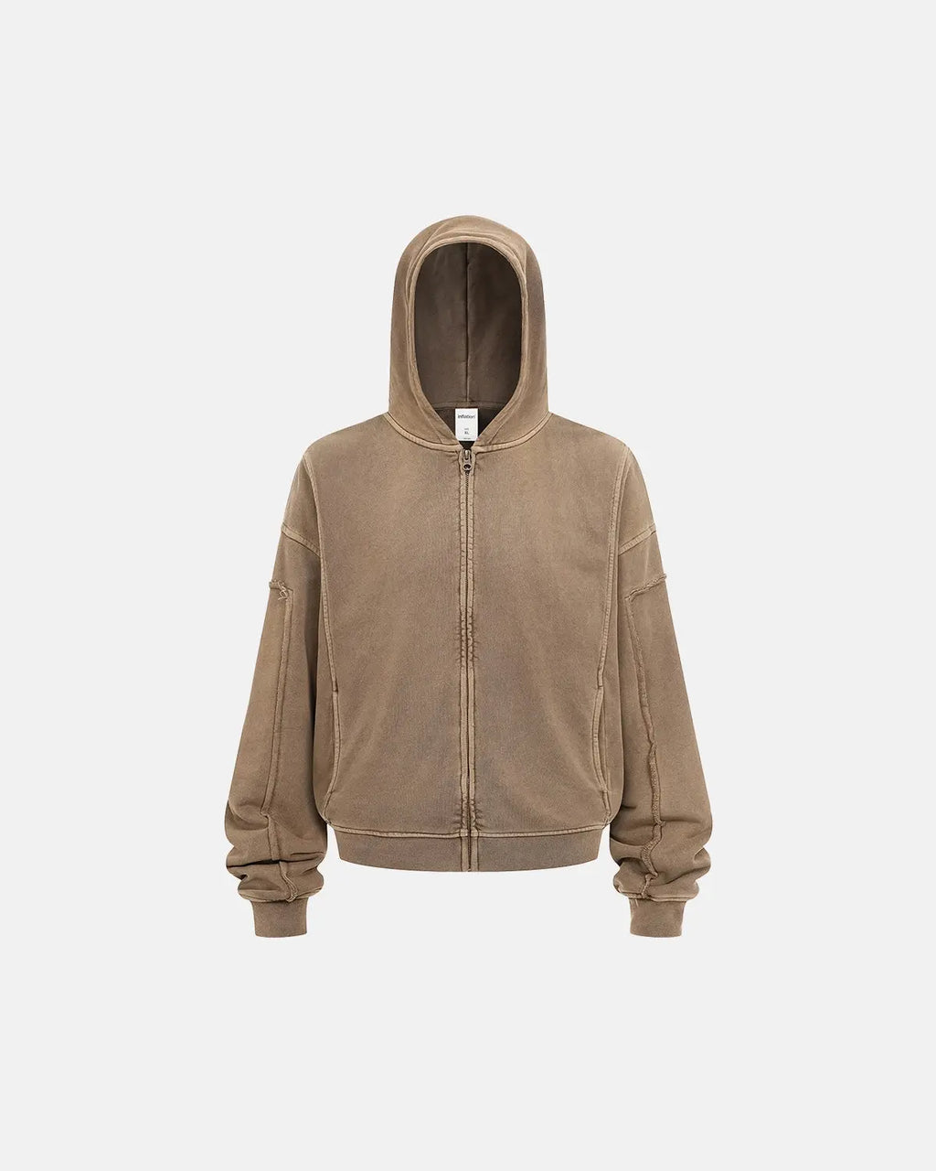 Acid Wash Stitching Zip Up Hoodies | Inflation Streetwear