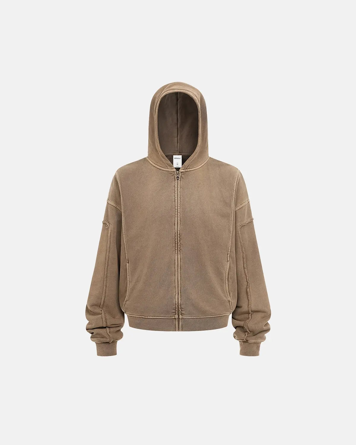 Acid Wash Stitching Zip Up Hoodies | Inflation Streetwear