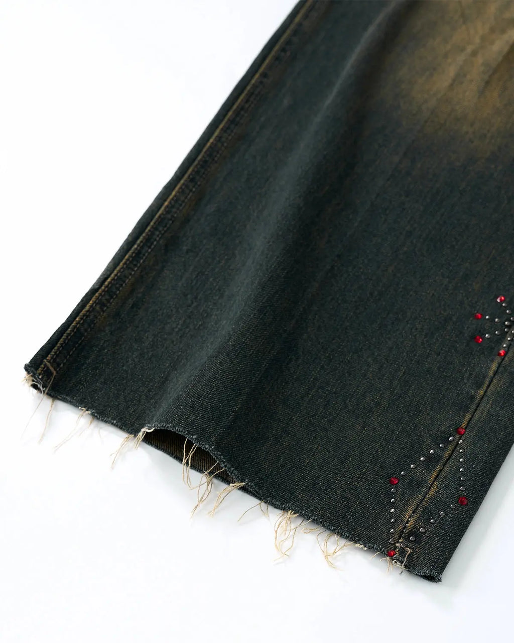 Dirty Wash Rhinestone Baggy Jeans | Inflation Streetwear