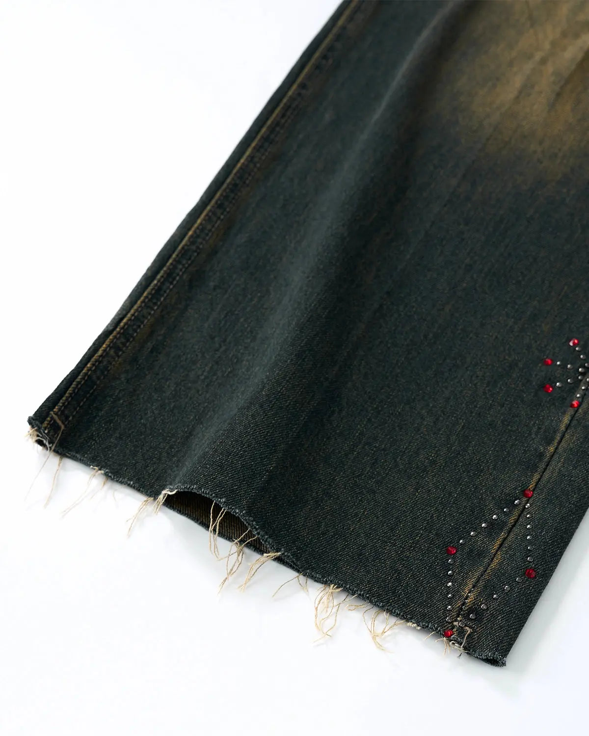 Dirty Wash Rhinestone Baggy Jeans | Inflation Streetwear