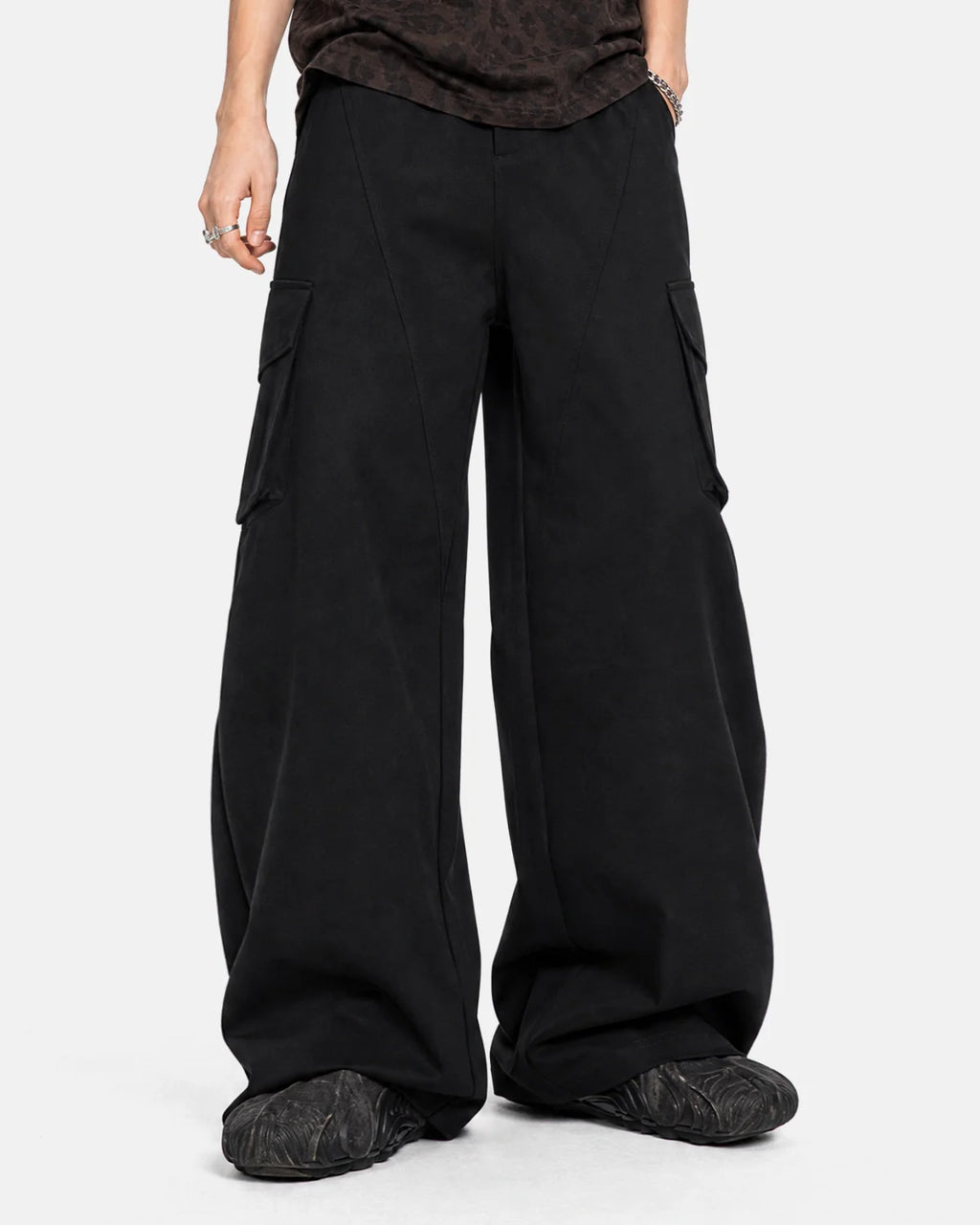 Structured Wide Leg Cargo Pants | Inflation Streetwear