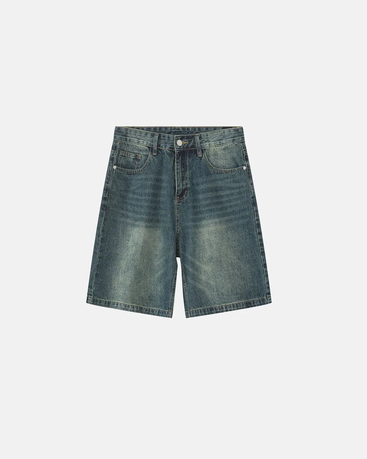Washed Knee-Length Denim Jorts | Inflation Streetwear