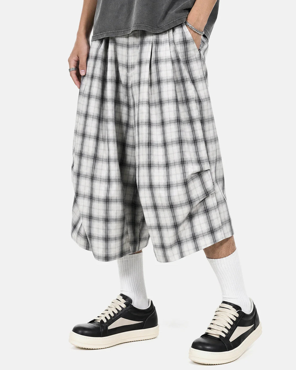 Plaid Longline Casual Shorts | Inflation Streetwear