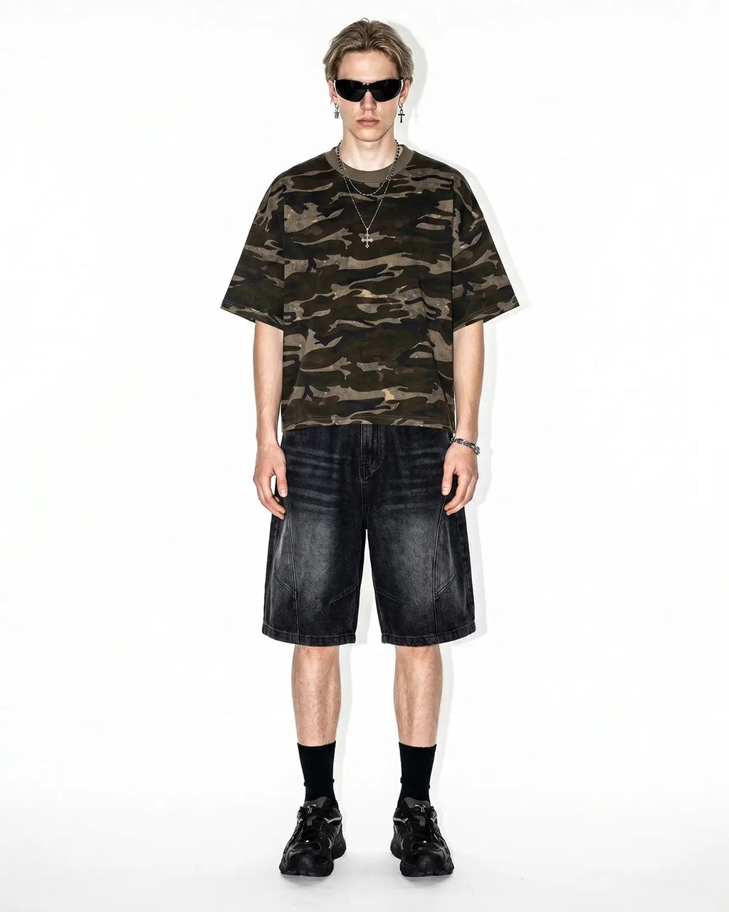 Structured Washed Denim Shorts | Inflation Streetwear
