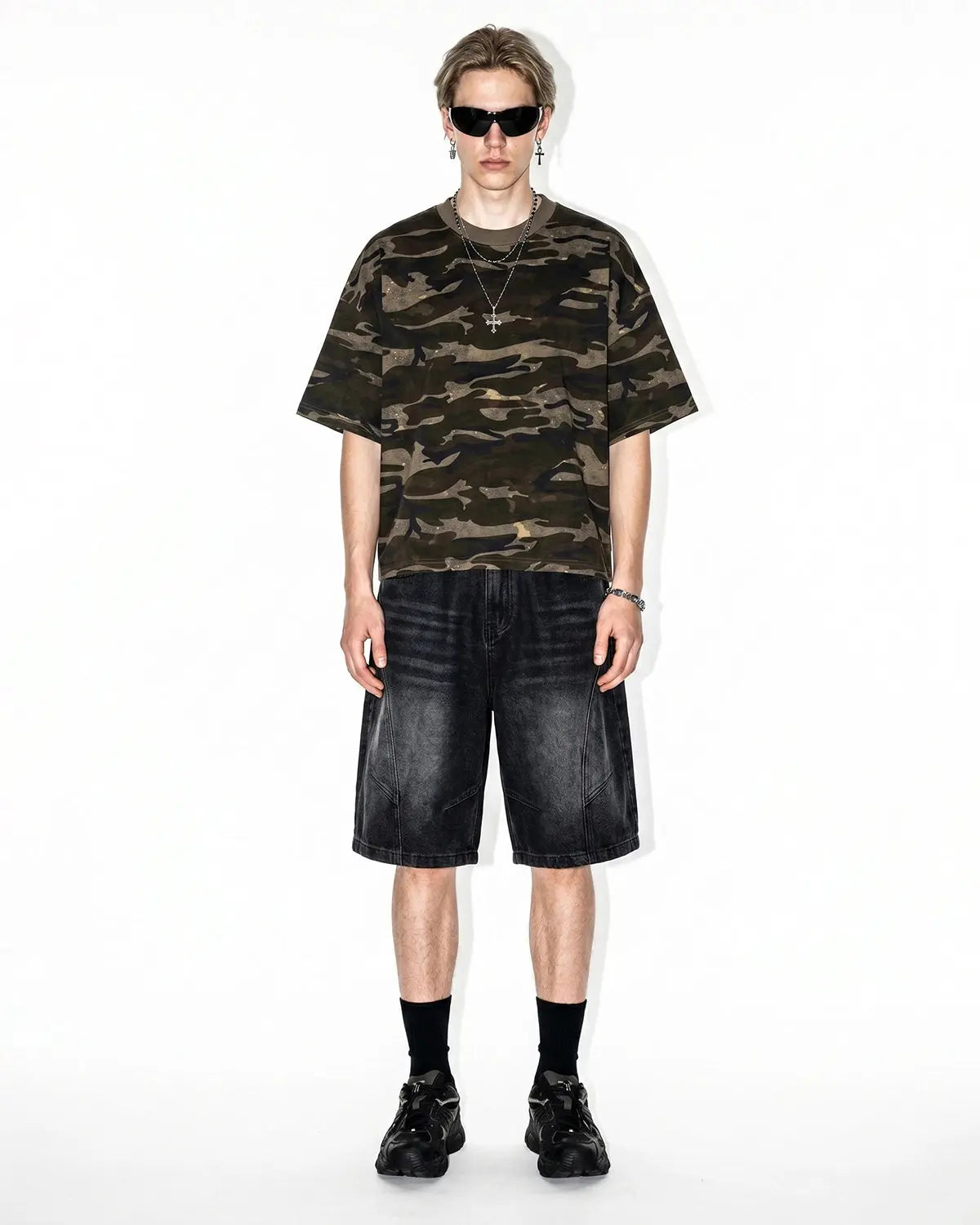 Structured Washed Denim Shorts | Inflation Streetwear