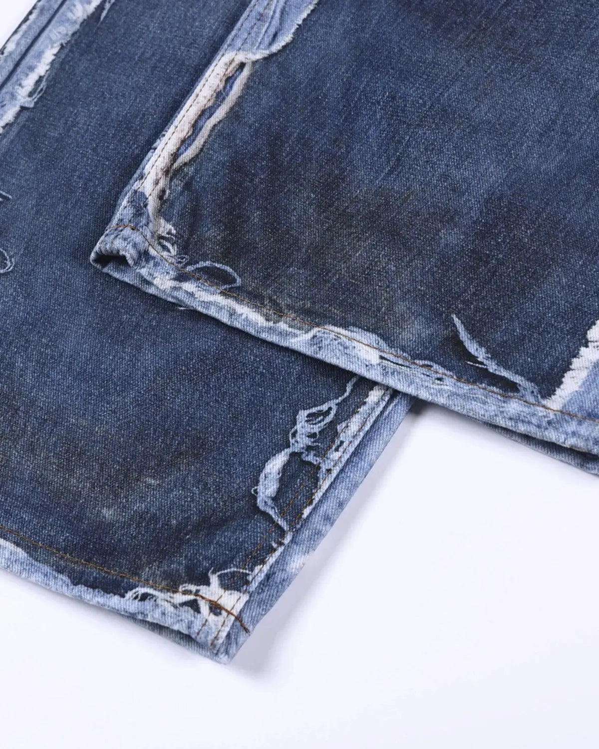 Digital Print Distressed Baggy Jeans | Inflation Streetwear