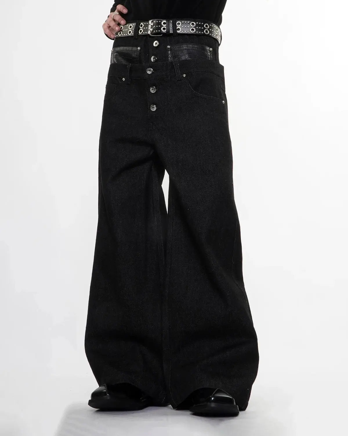Double Wasit Raw Super Baggy Jeans | Inflation Streetwear