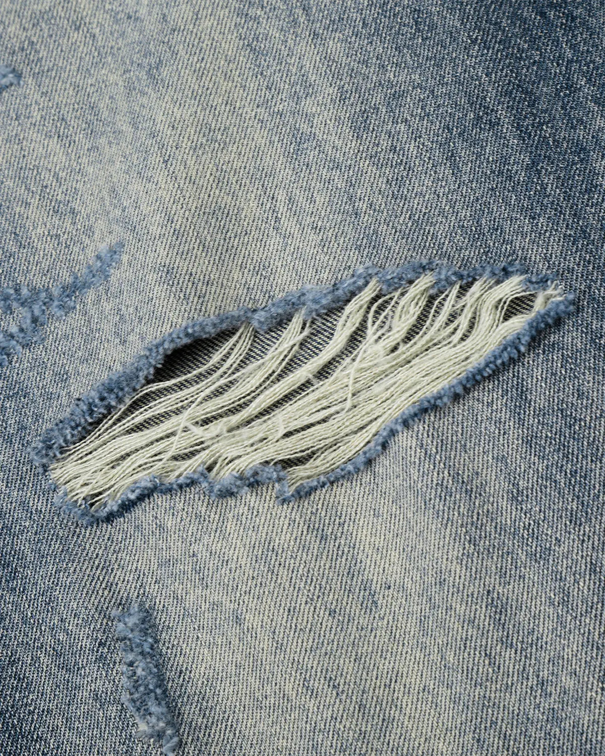 Whisker Wash Distressed Baggy Jeans | Inflation Streetwear