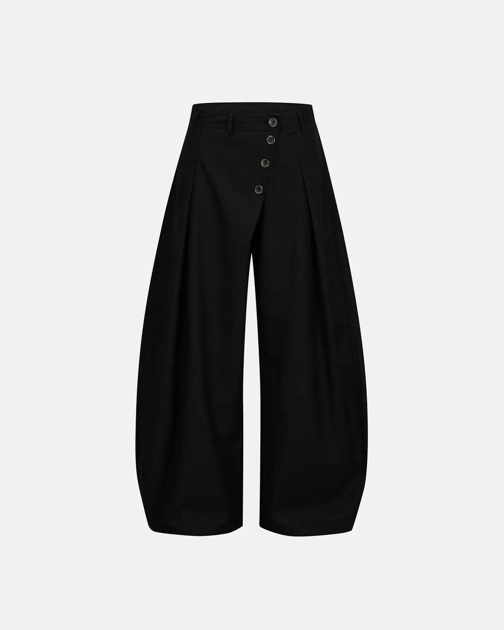Asymmetric Pleated Barrel-Leg Suit Pants | Inflation Streetwear