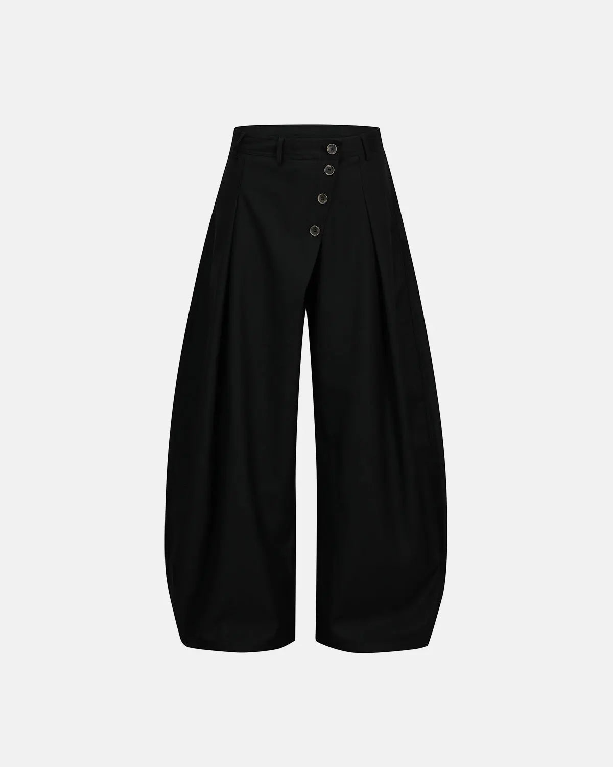 Asymmetric Pleated Barrel-Leg Suit Pants | Inflation Streetwear