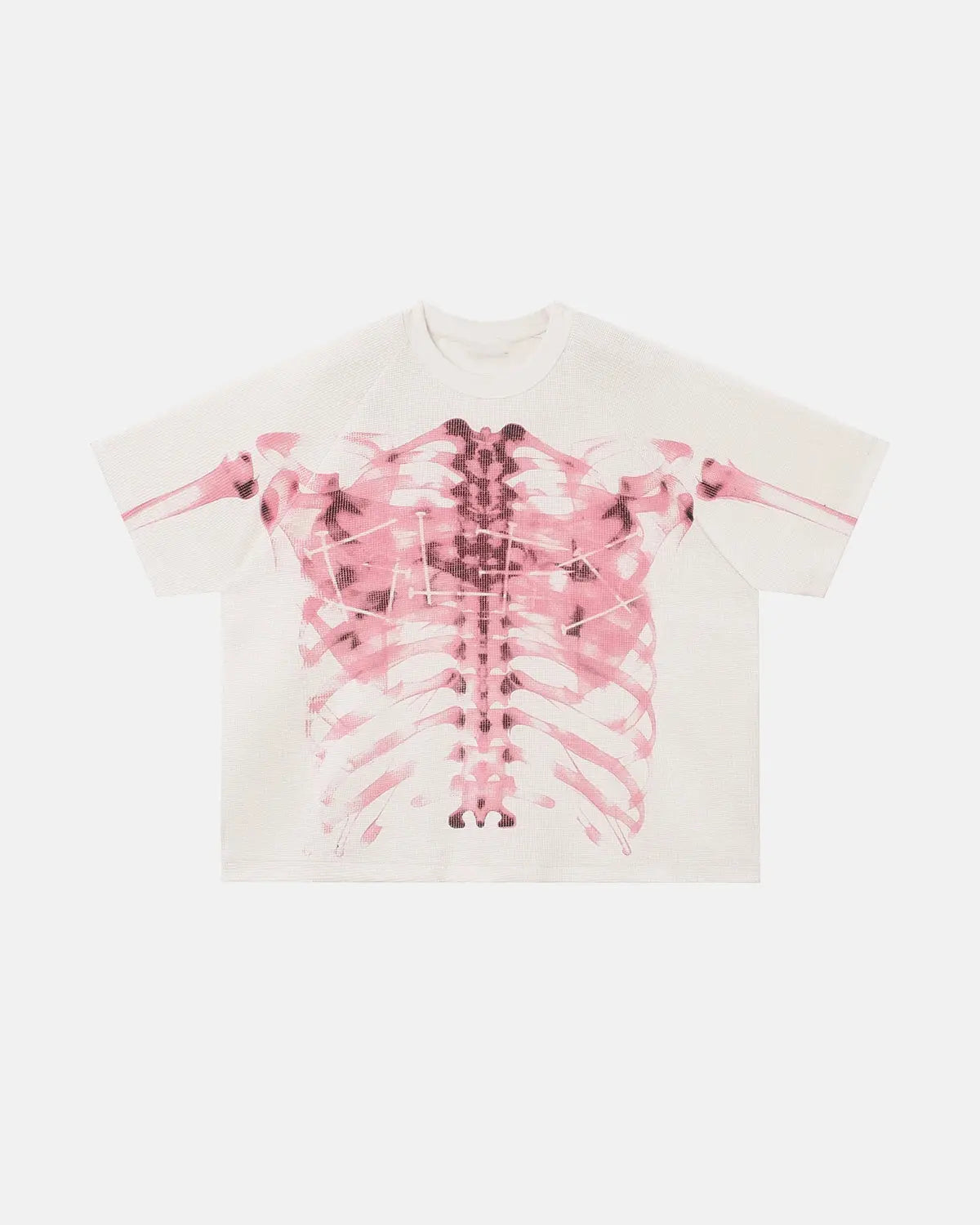Pink X-Ray Skeleton Boxy T-Shirt | Inflation Streetwear