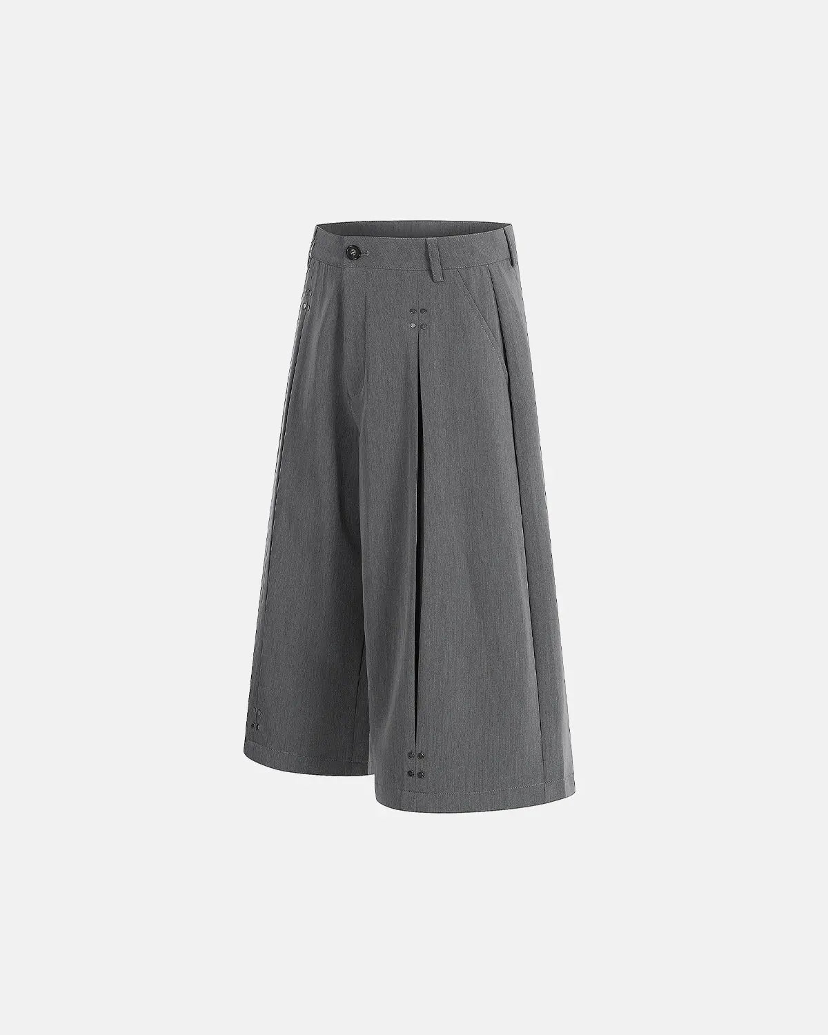 Pleated Stud Detail Tailored Shorts | Inflation Streetwear