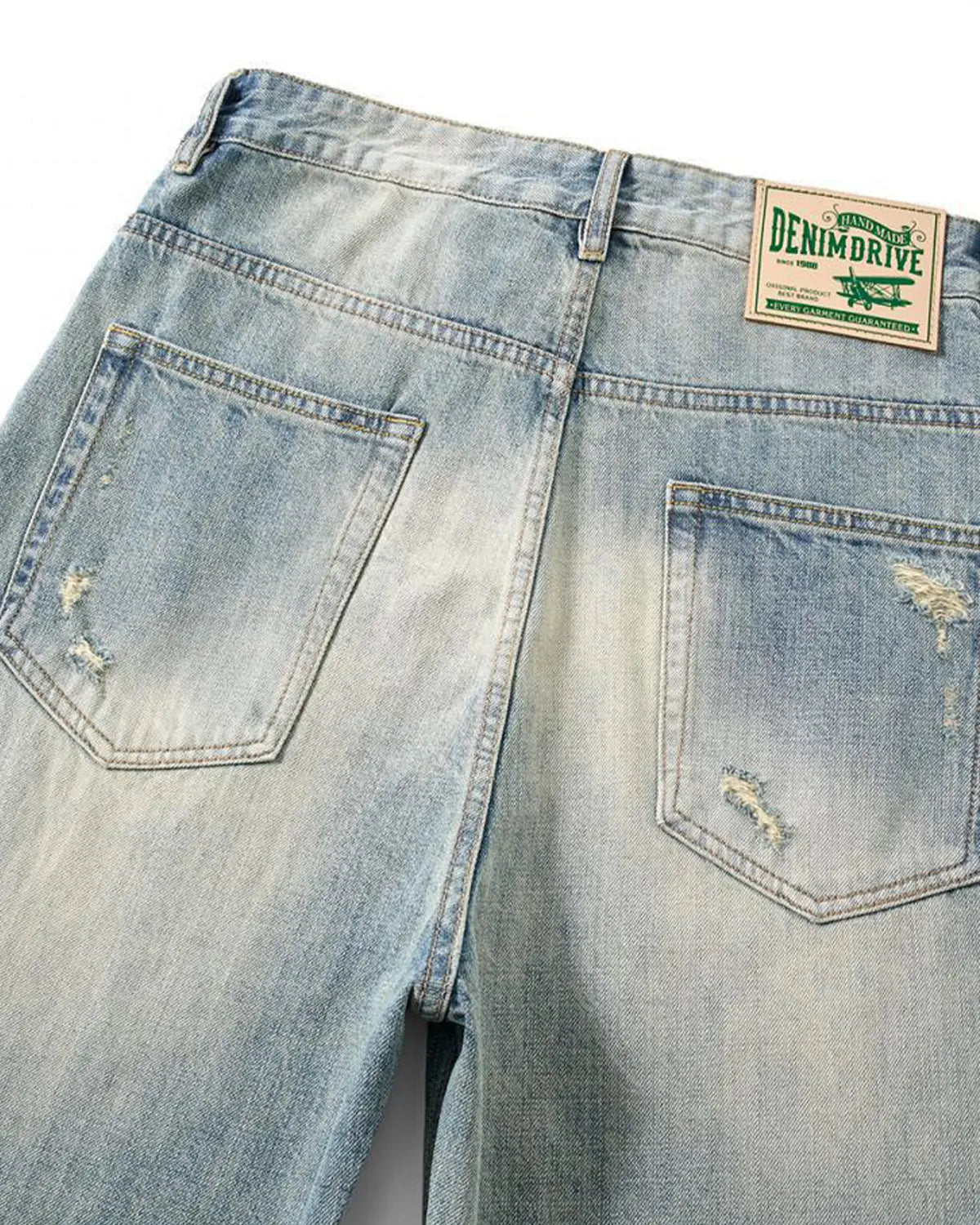 Distressed Ripped Straight-Leg Jeans | Inflation Streetwear