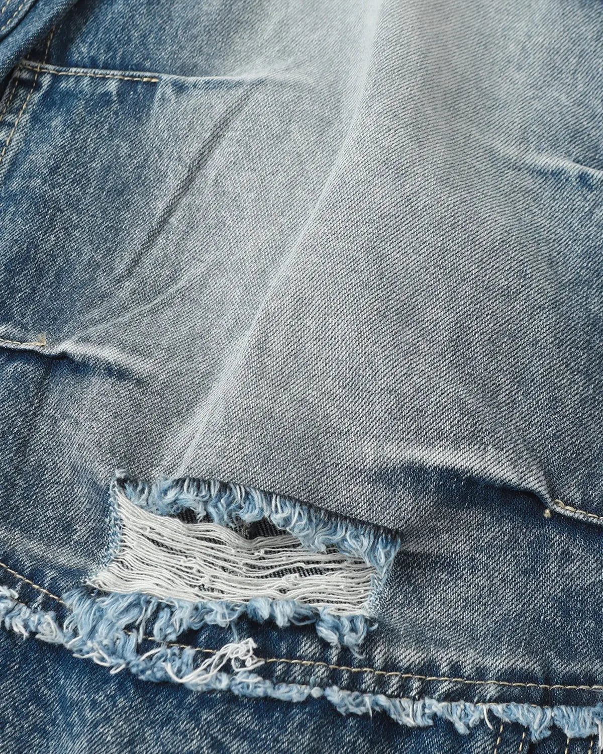 Cinch Back Deconstructed Distressed Barrel Jeans | Inflation Streetwear