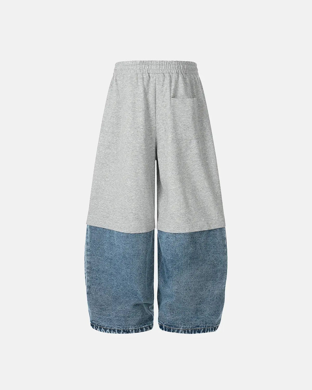 Denim Detachable Patchwork Barrel Joggers | Inflation Streetwear