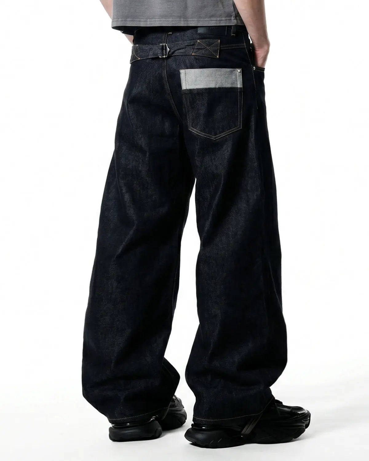 Button Fly Raw Baggy Jeans | Inflation Streetwear