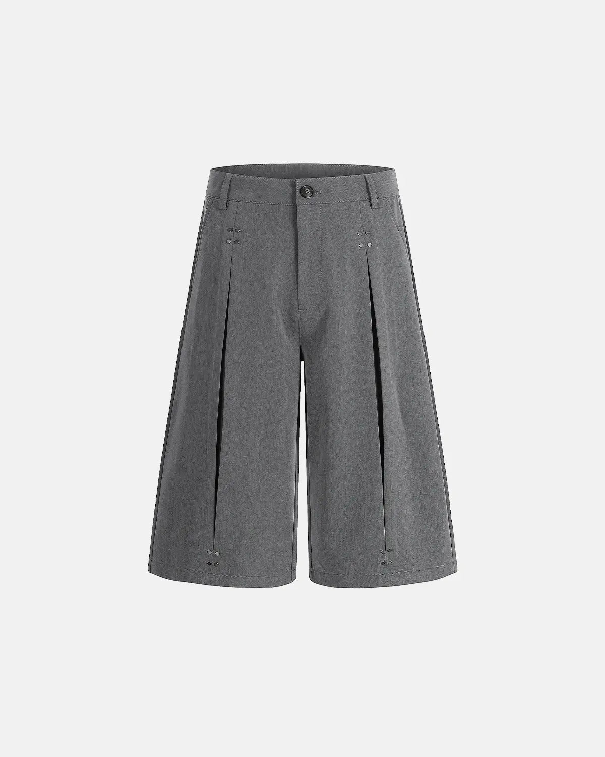 Pleated Stud Detail Tailored Shorts | Inflation Streetwear