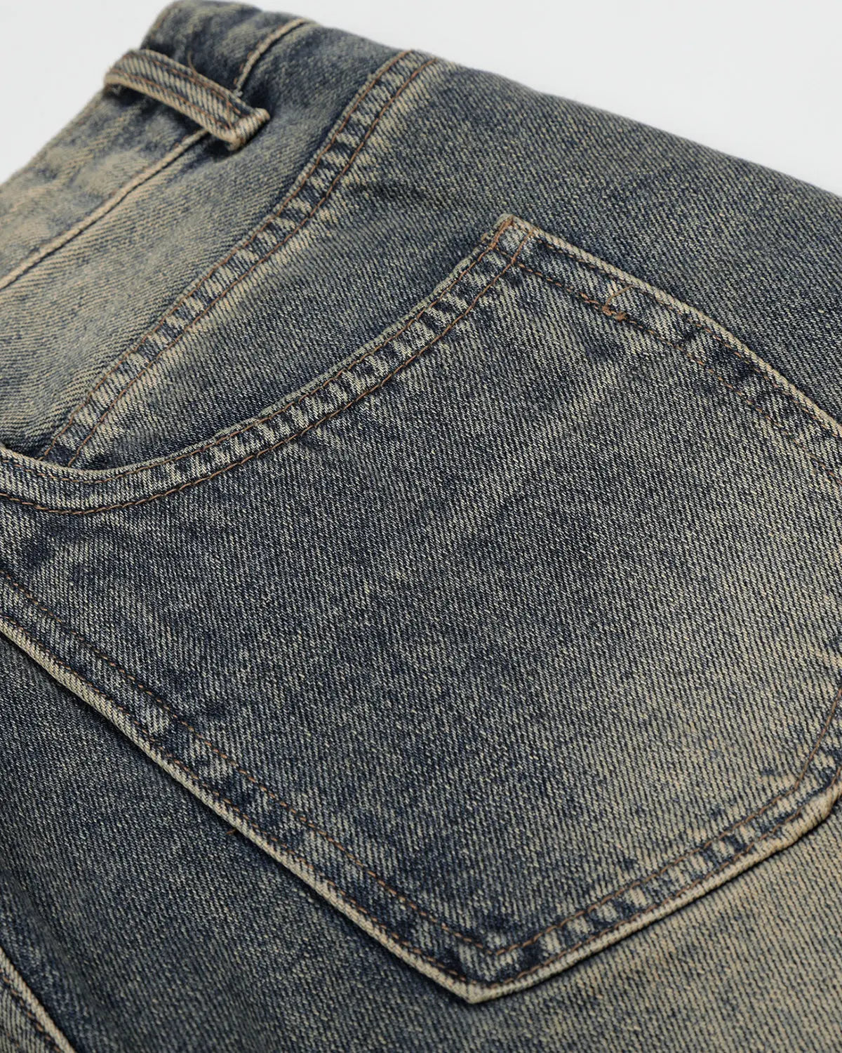 Cinch Back Buckle Acid Washed Jorts | Inflation Streetwear