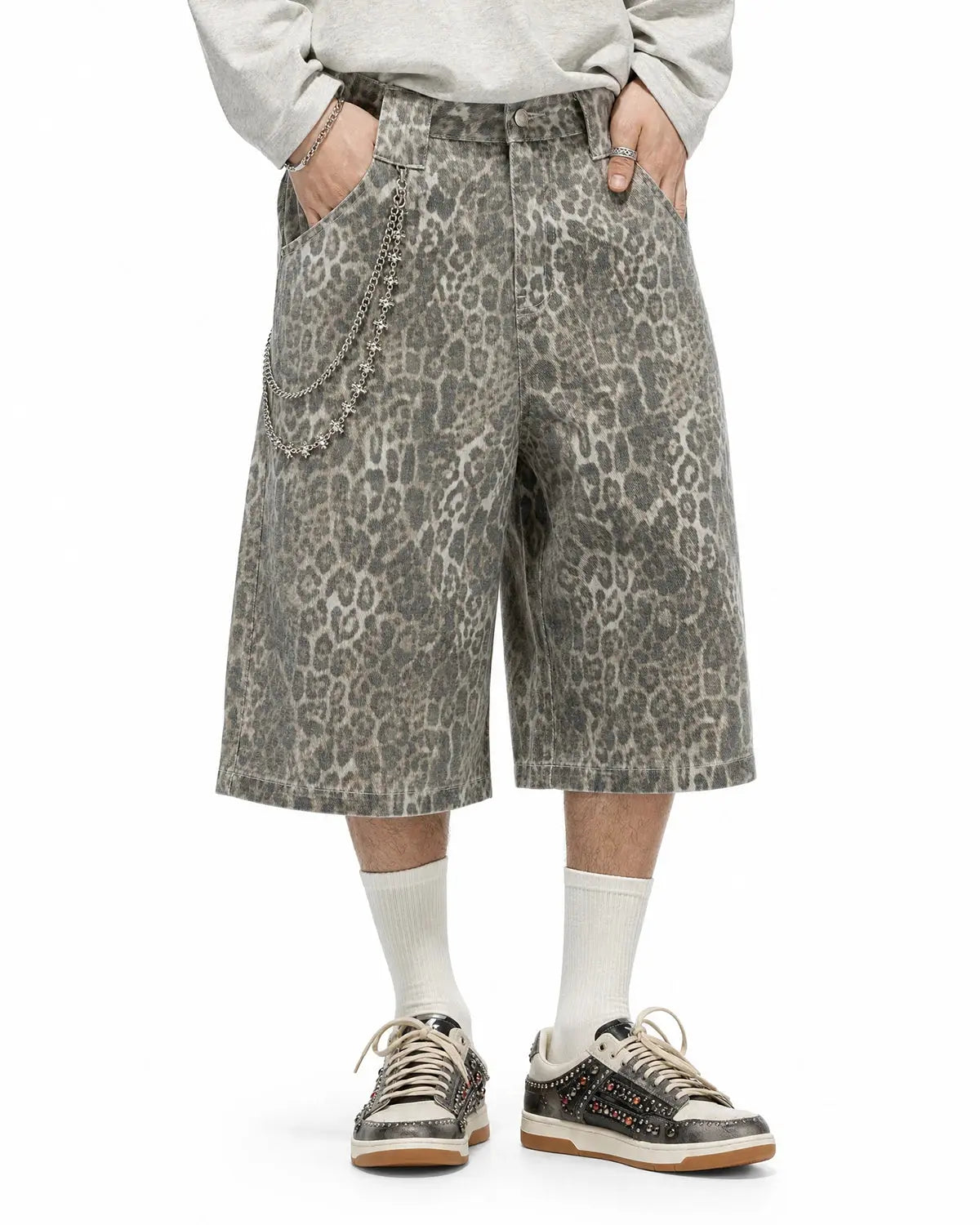 Leopard Print Baggy Shorts | Inflation Streetwear
