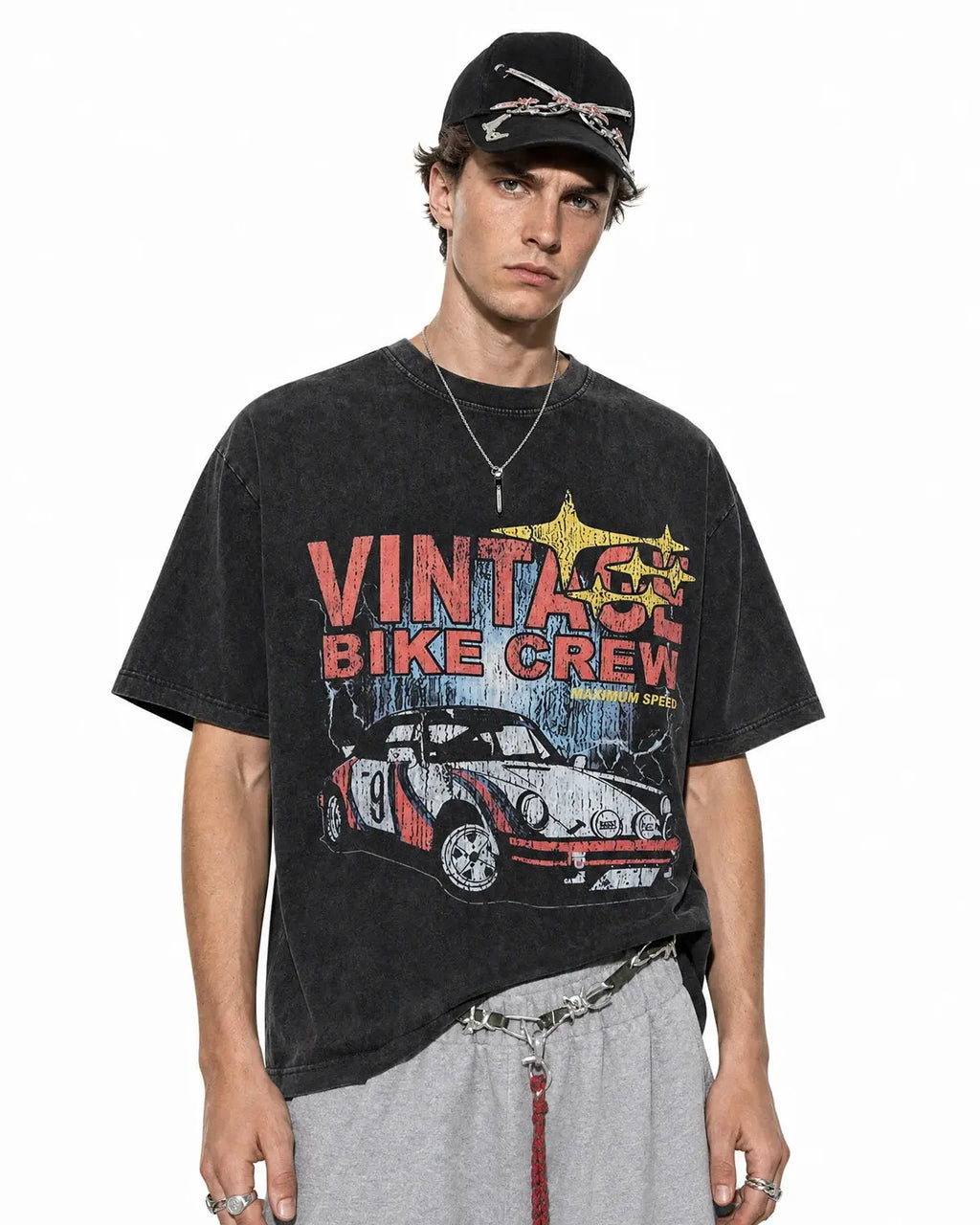Vintage Graphic Snow Washed T-Shirt | Inflation Streetwear