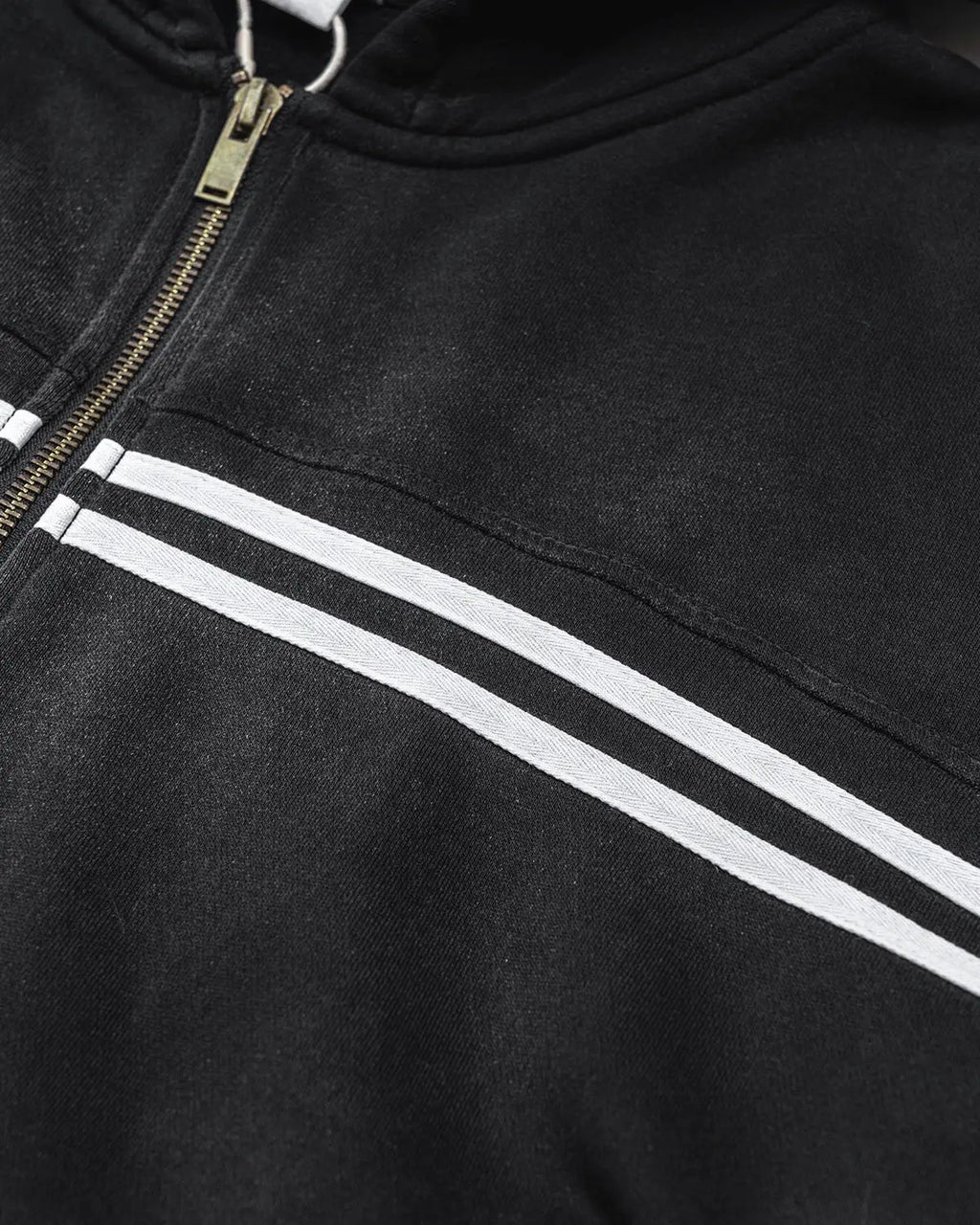 Striped Acid Wash Zip Up Hoodies | Inflation Streetwear