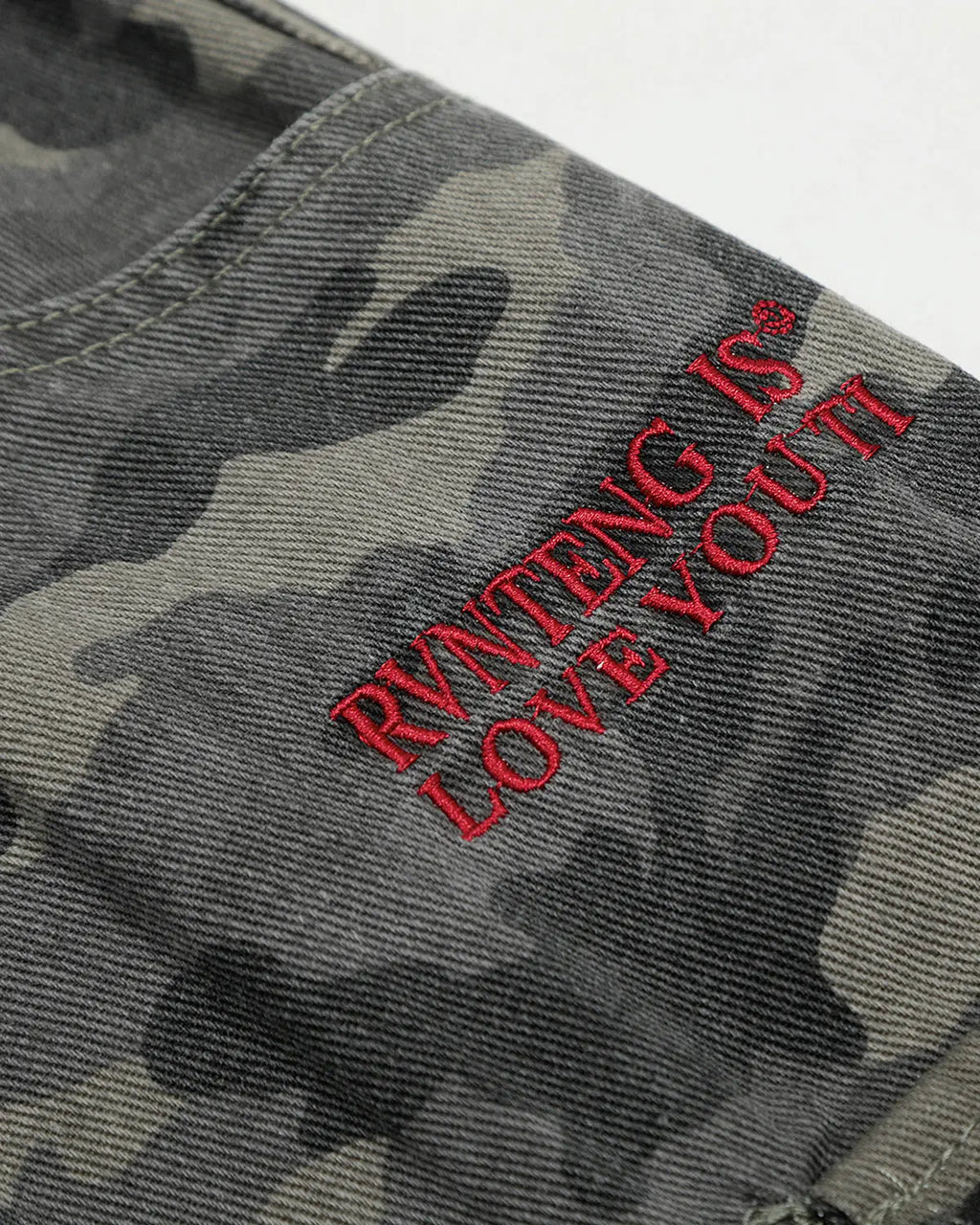 Embroidered Camo Cargo Shorts | Inflation Streetwear