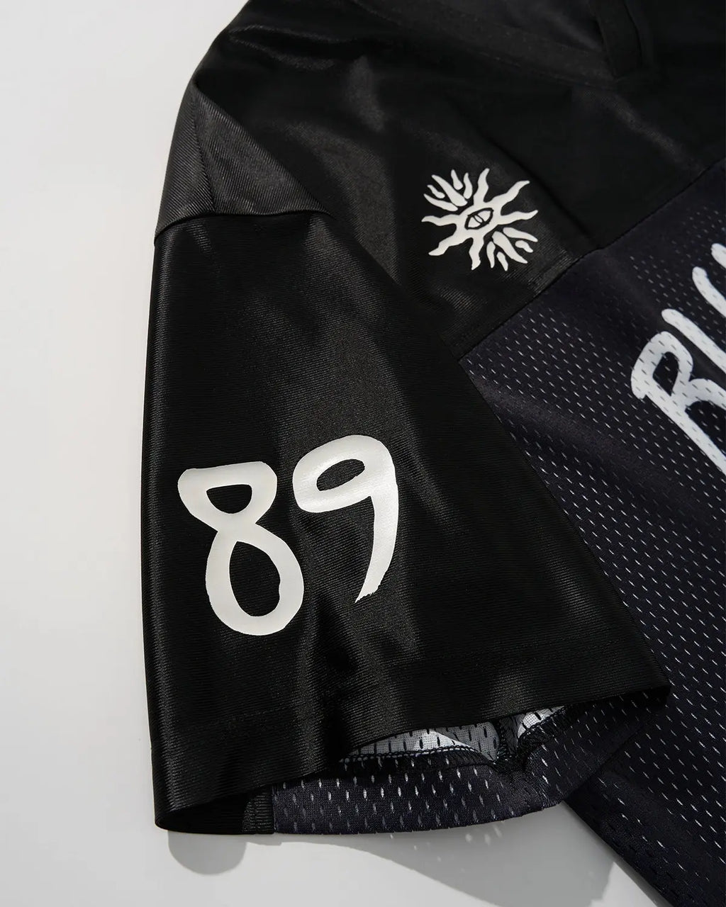 V-Neck Mesh Patchwork Jersey Tee | Inflation Streetwear