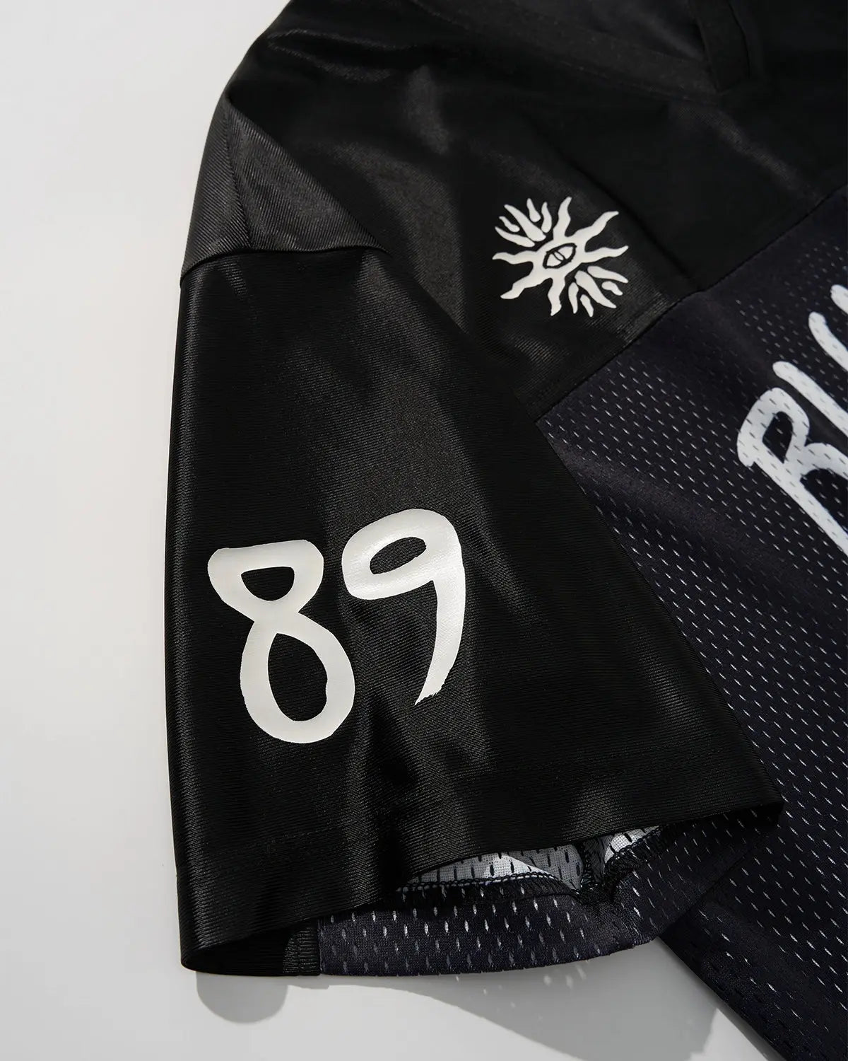 V-Neck Mesh Patchwork Jersey Tee | Inflation Streetwear