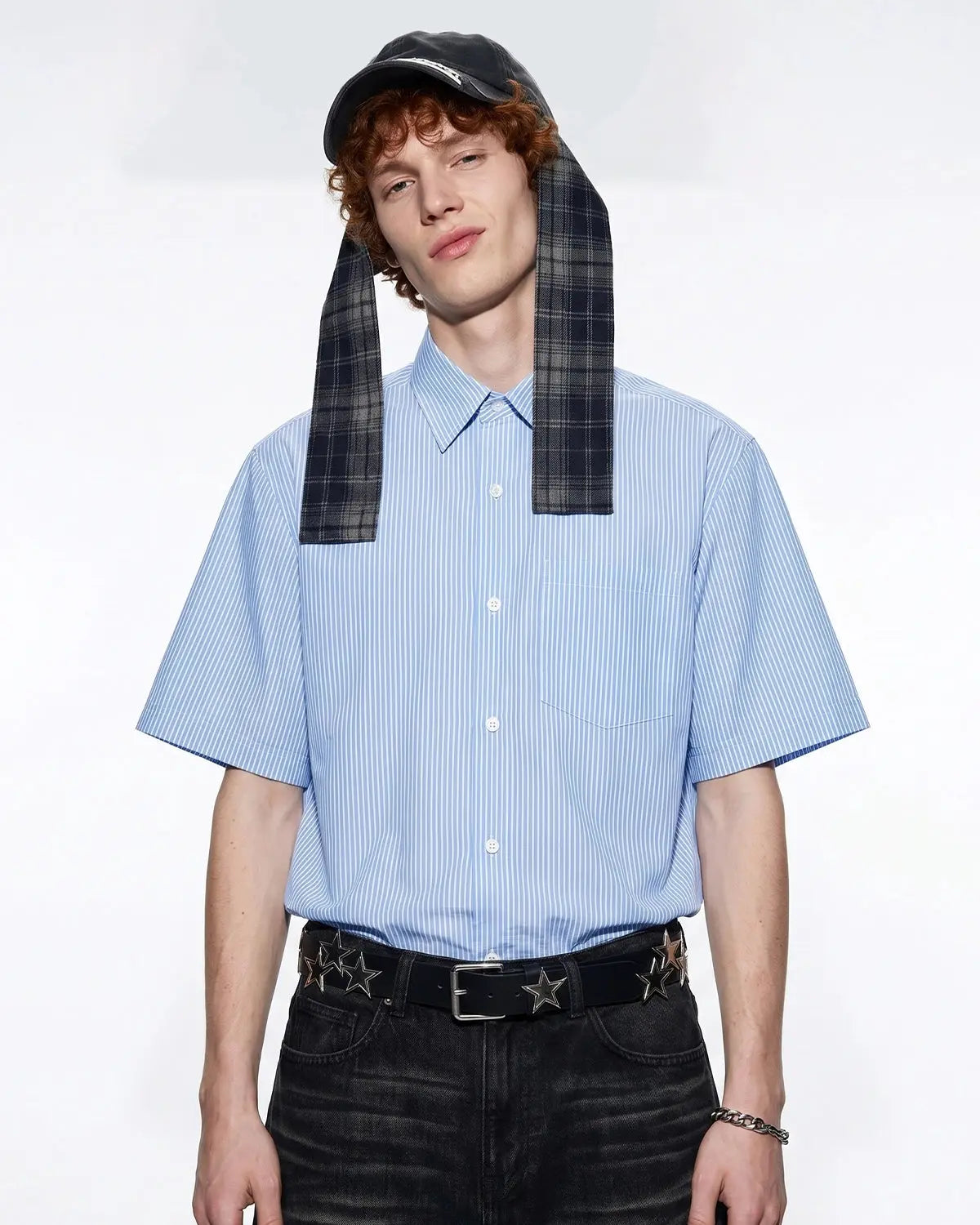Boxy Striped Short-Sleeve Shirt | Inflation Streetwear