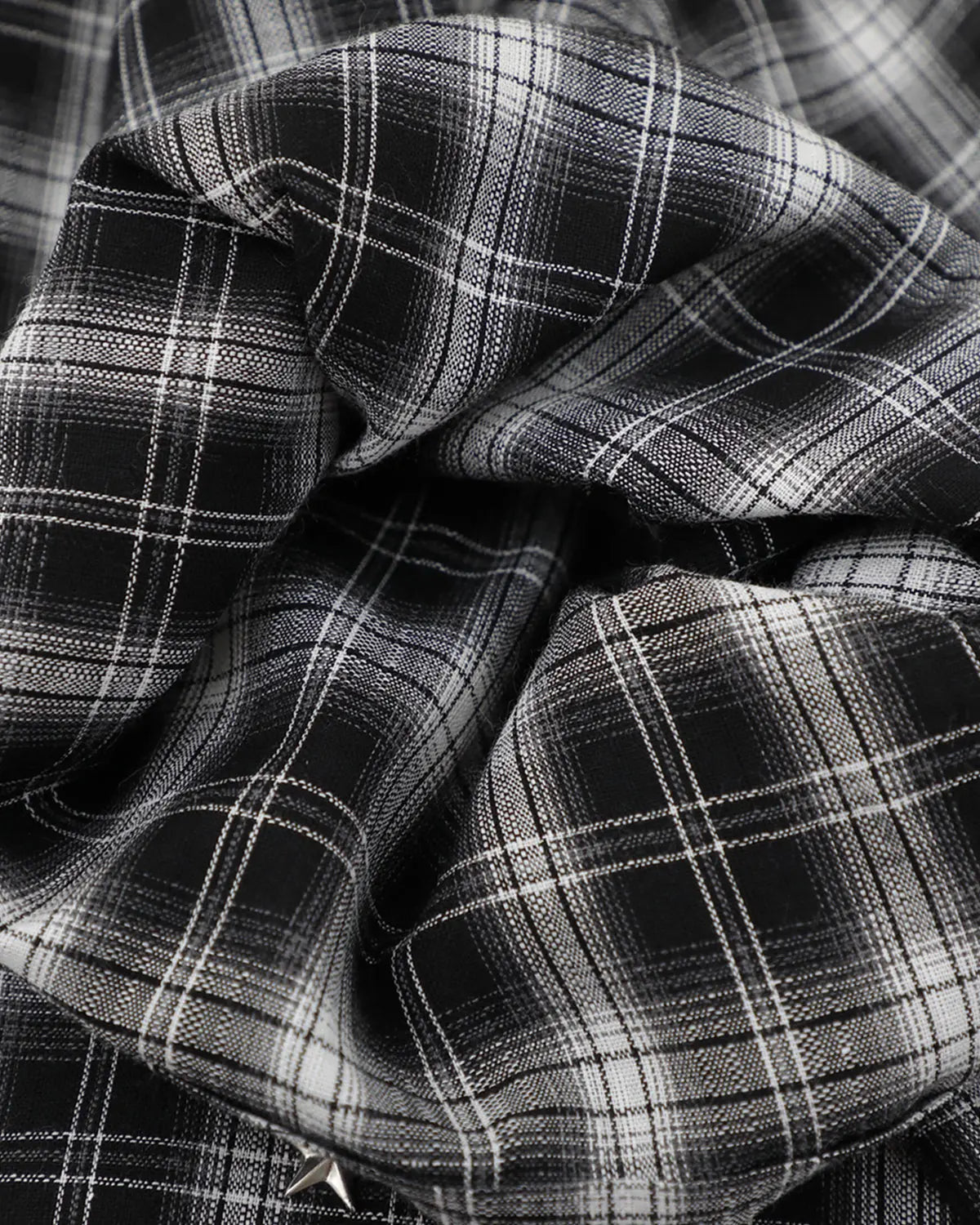Plaid Sticker Graphic Studded Shirt | Inflation Streetwear