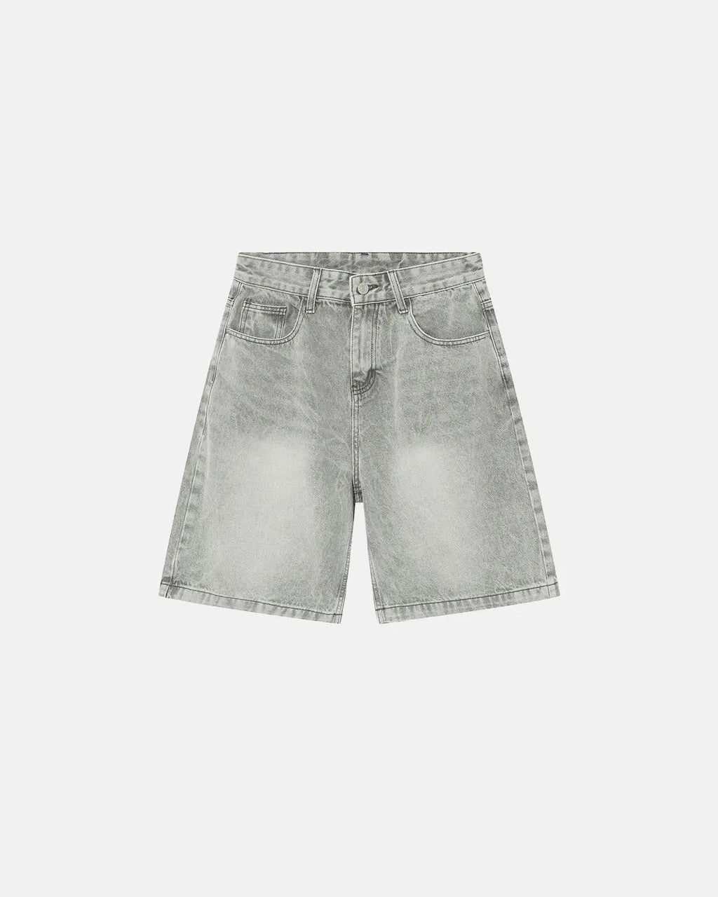 Washed Knee-Length Denim Jorts | Inflation Streetwear