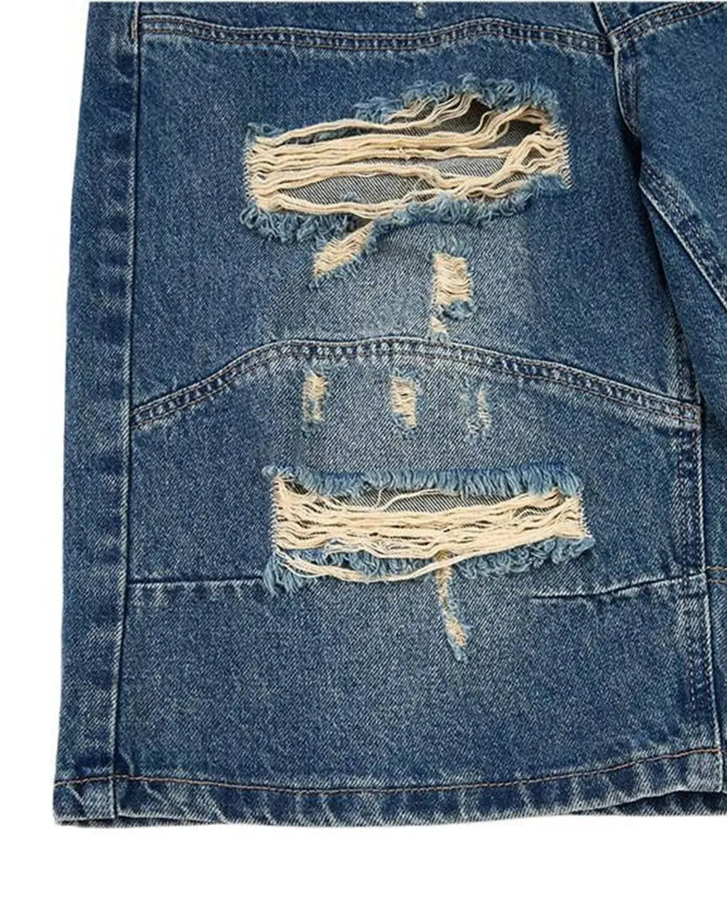 Heavy Washed Distressed Baggy Jorts | Inflation Streetwear