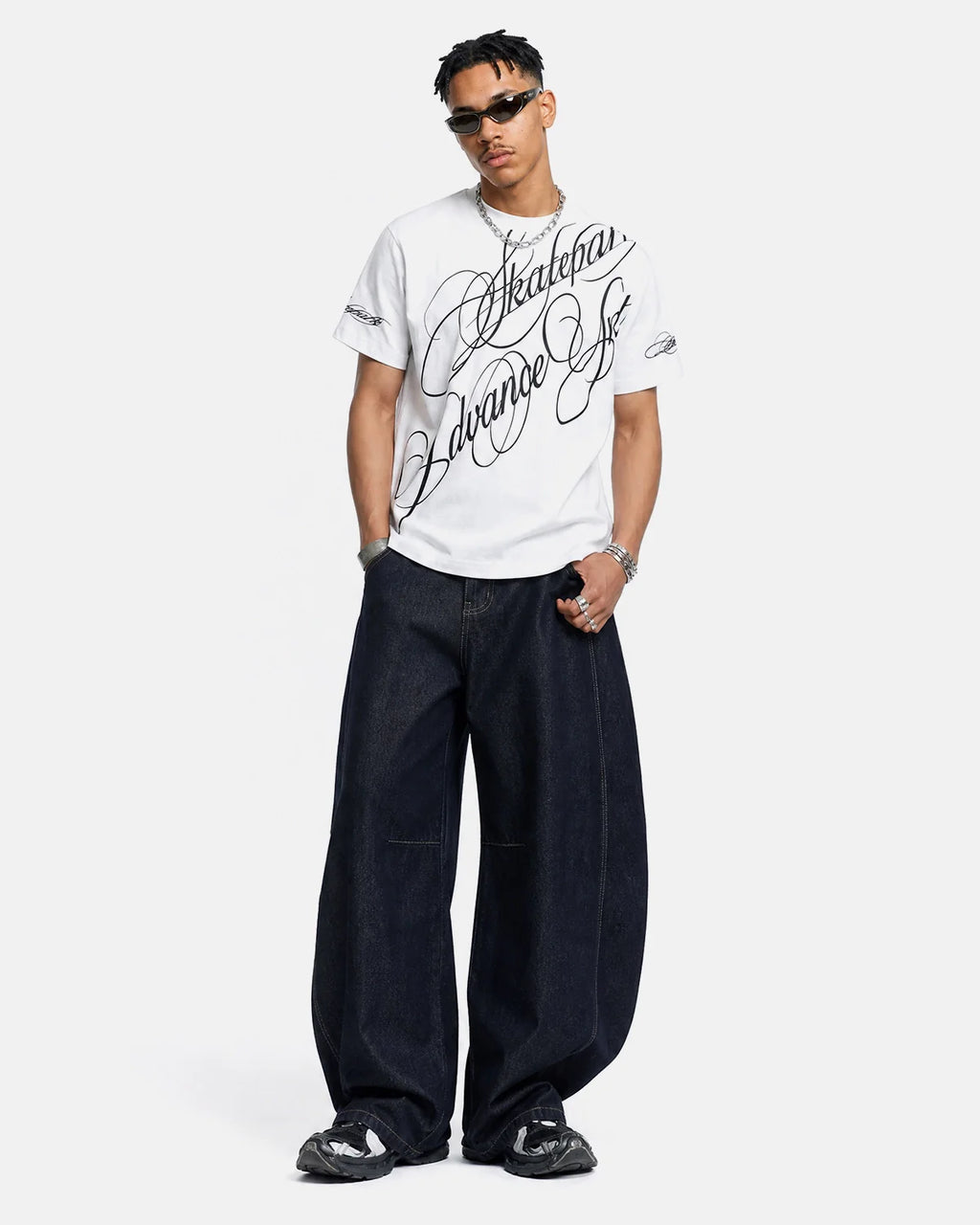 All-Over Script Graphic T-Shirt | Inflation Streetwear