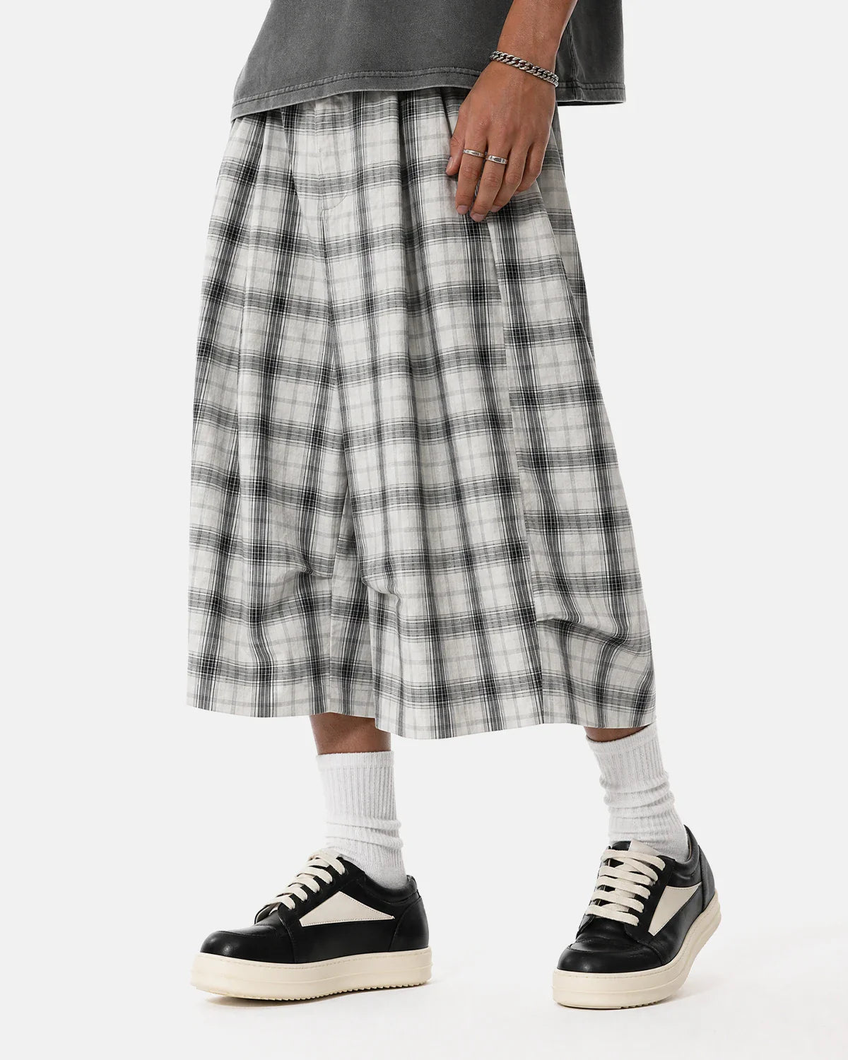 Plaid Longline Casual Shorts | Inflation Streetwear