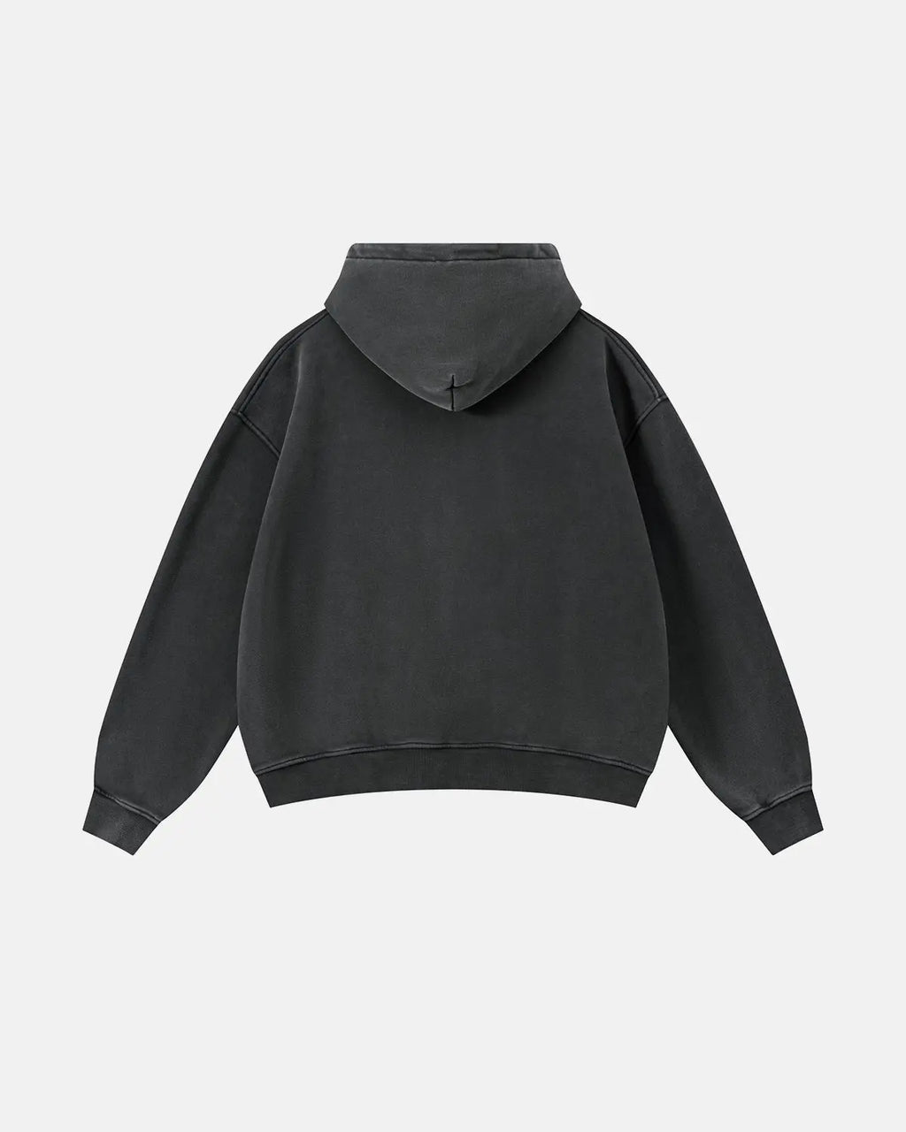 Vintage Washed Fleece Boxy Zip Hoodie | Inflation Streetwear