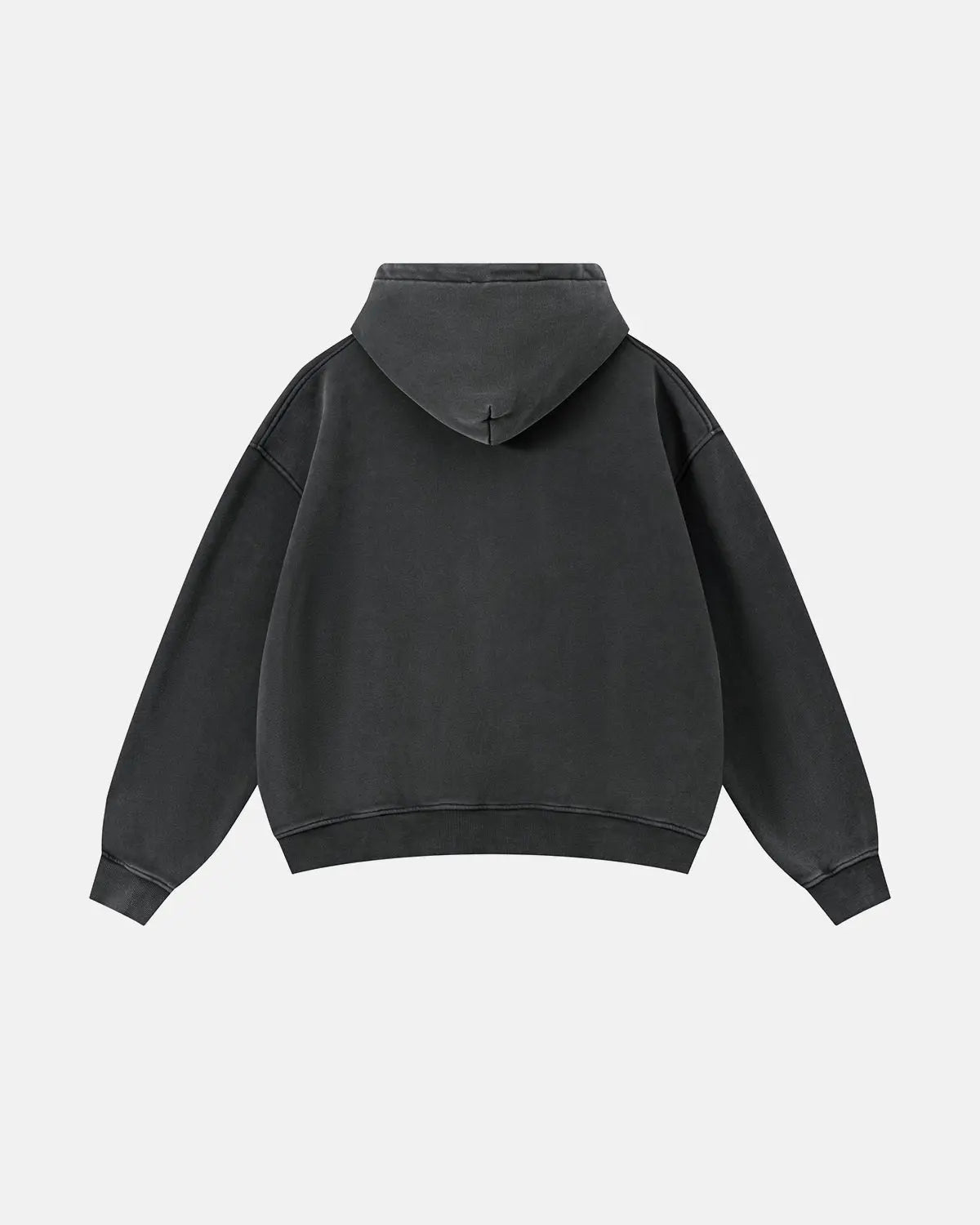 Vintage Washed Fleece Boxy Zip Hoodie | Inflation Streetwear