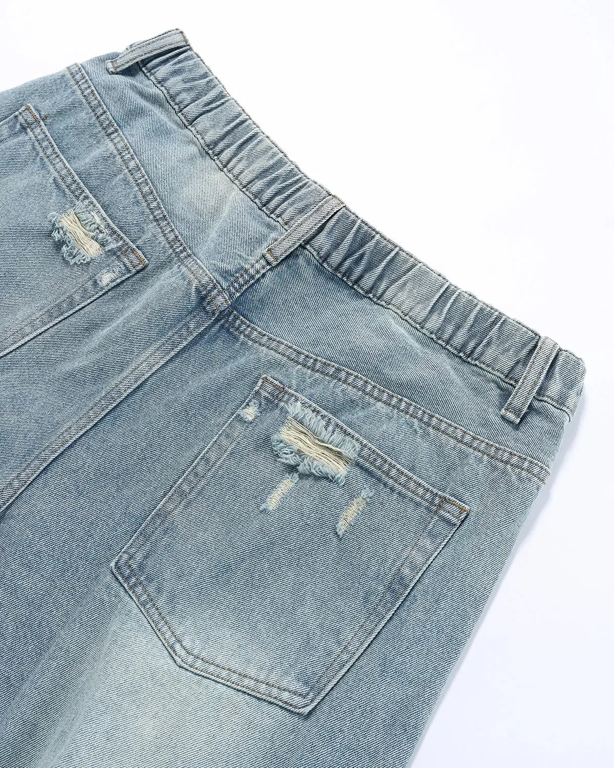 Vintage Wash Distressed Baggy Jeans | Inflation Streetwear