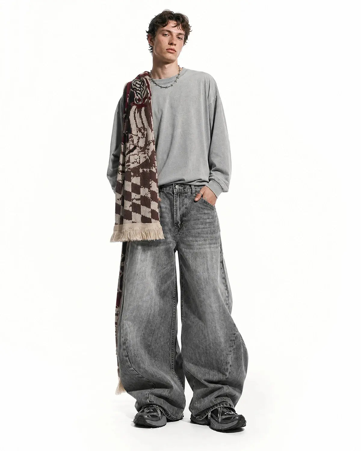 Bamboo Weave Barrel Jeans | Inflation Streetwear