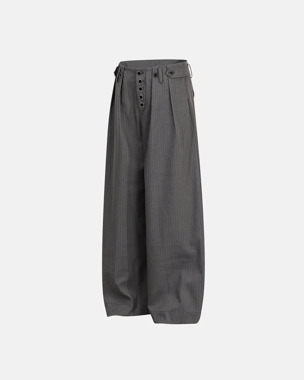 Pinstripe Buttons Barrel Suit Pants | Inflation Streetwear